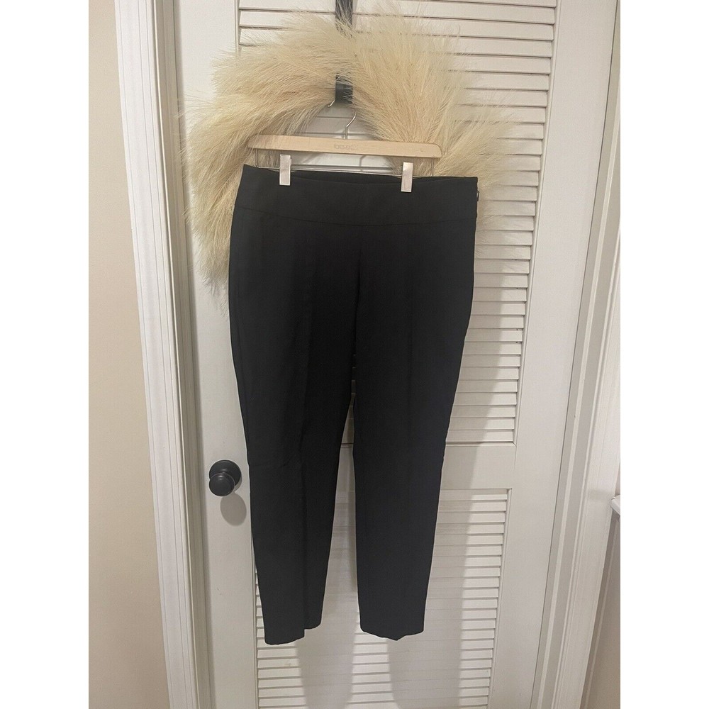 Eileen Fisher Pants Medium Black Pull On Organic Cotton Career Work wear
